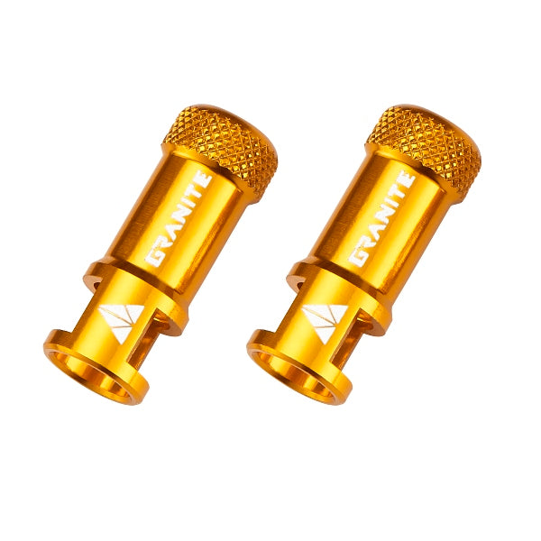 Granite Designs Juicy Nipple CNC Valve Cap Pair with Valve Core Removing Function