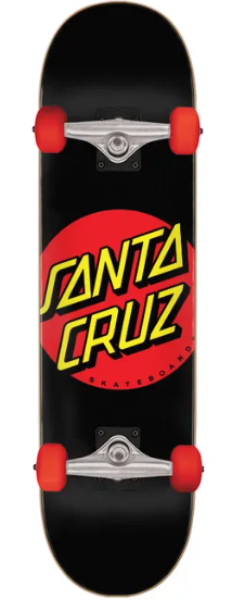 SANTA CRUZ - CLASSIC DOT SUPER MICRO COM BLACK 7.25x27.00IN