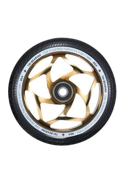 120MM X 30MM TRI BEARING WHEEL - GOLD/BLACK - ENVY