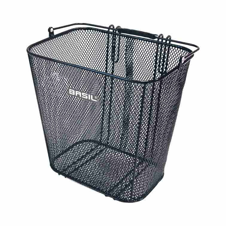 BASIL CARDIFF REAR HANGING CARRIER BASKET, BLACK