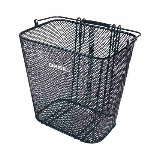 BASIL CARDIFF REAR HANGING CARRIER BASKET, BLACK