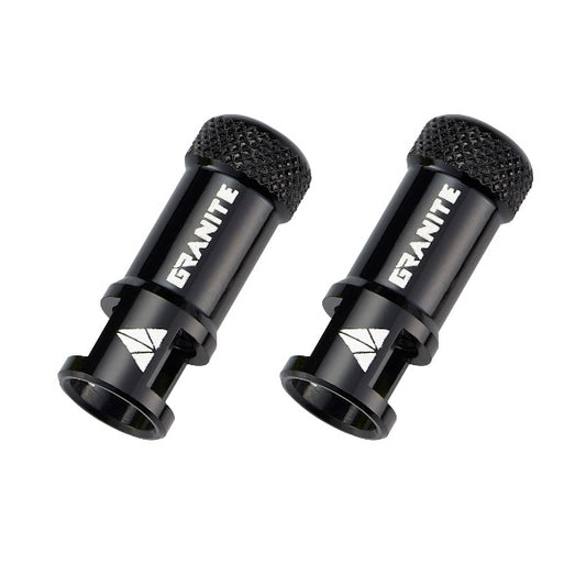 Granite Designs Juicy Nipple CNC Valve Cap Pair with Valve Core Removing Function