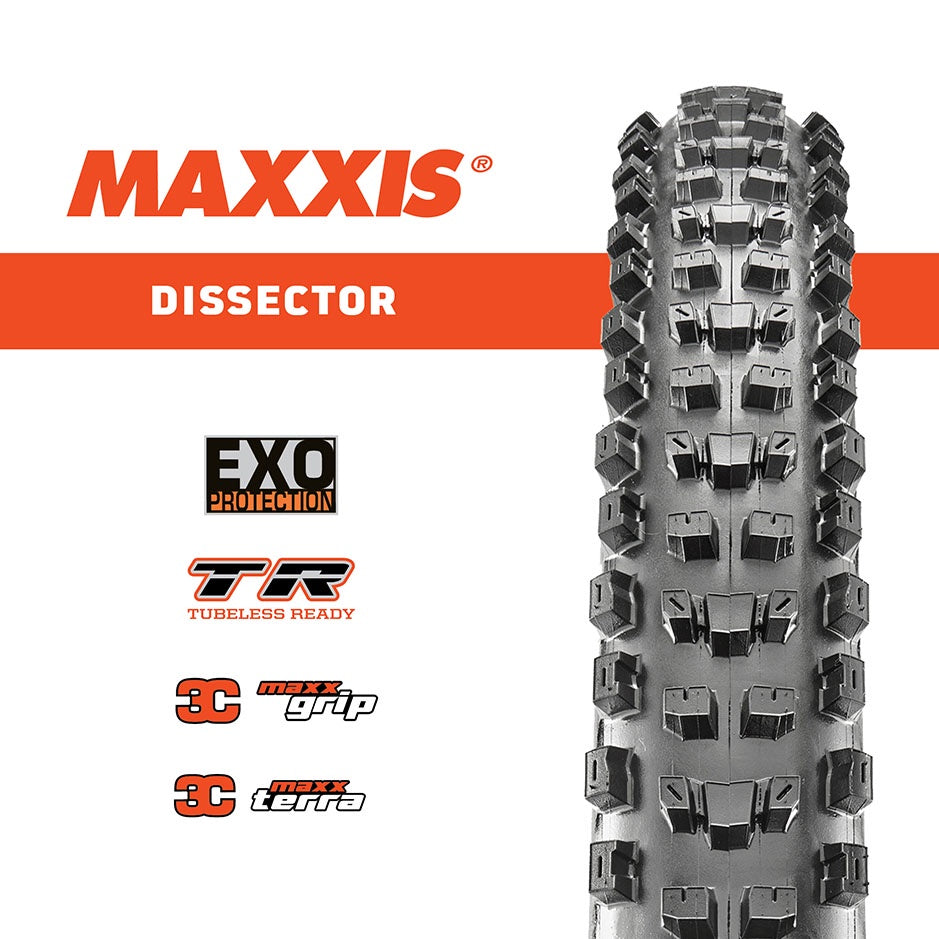 MAXXIS 27.5 x 2.40 WT DISSECTOR 3C/DD/TR MAXX GRIP FOLDABLE