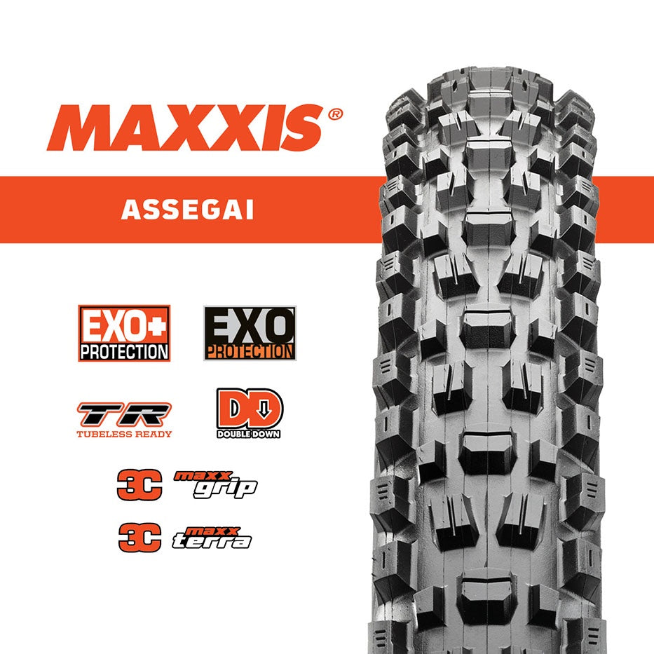 MAXXIS 27.5 x 2.50 WT ASSEGAI 3C/EXO+/TR MAXX GRIP FOLDABLE