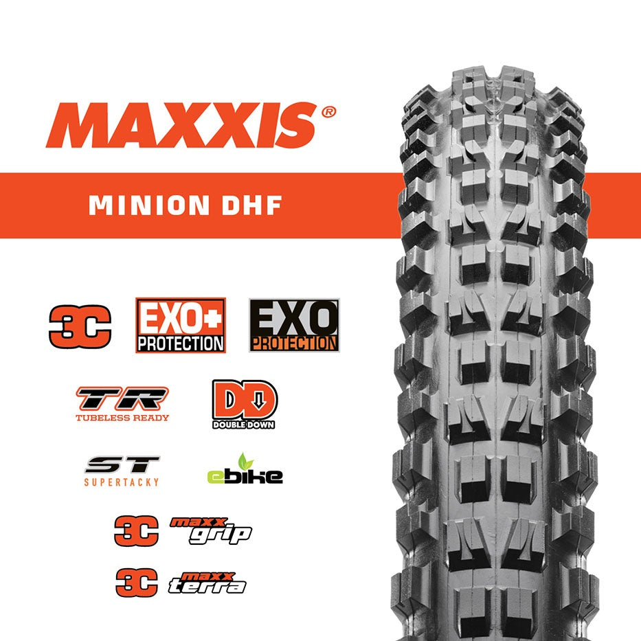 MAXXIS 27.5 x 2.50 WT MINION DHF 3C/EXO/TR MAXX GRIP FOLDABL