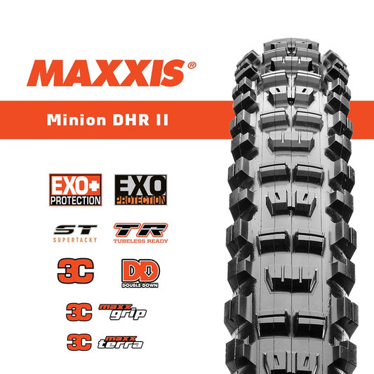 MAXXIS 29 x 2.30 MINION DHR II EXO/TR 60tpi FOLDABLE